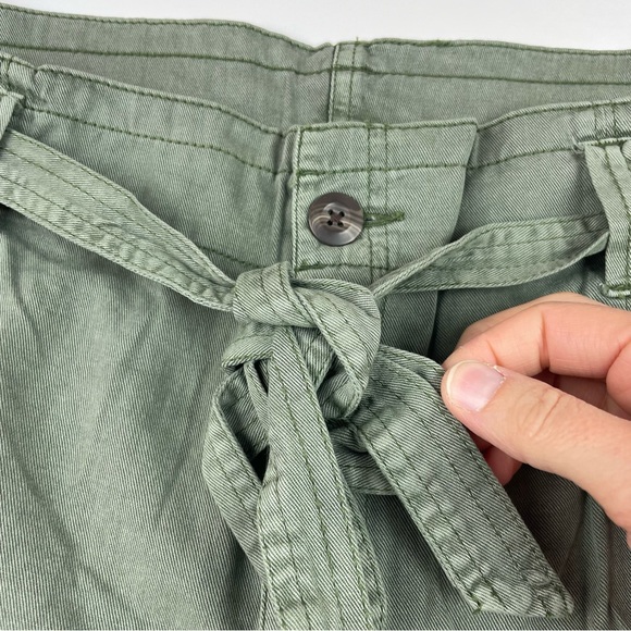 Old Navy Green Shorts New With Tag Belt Tie Women Size Large Casual Comfort - Picture 4 of 6